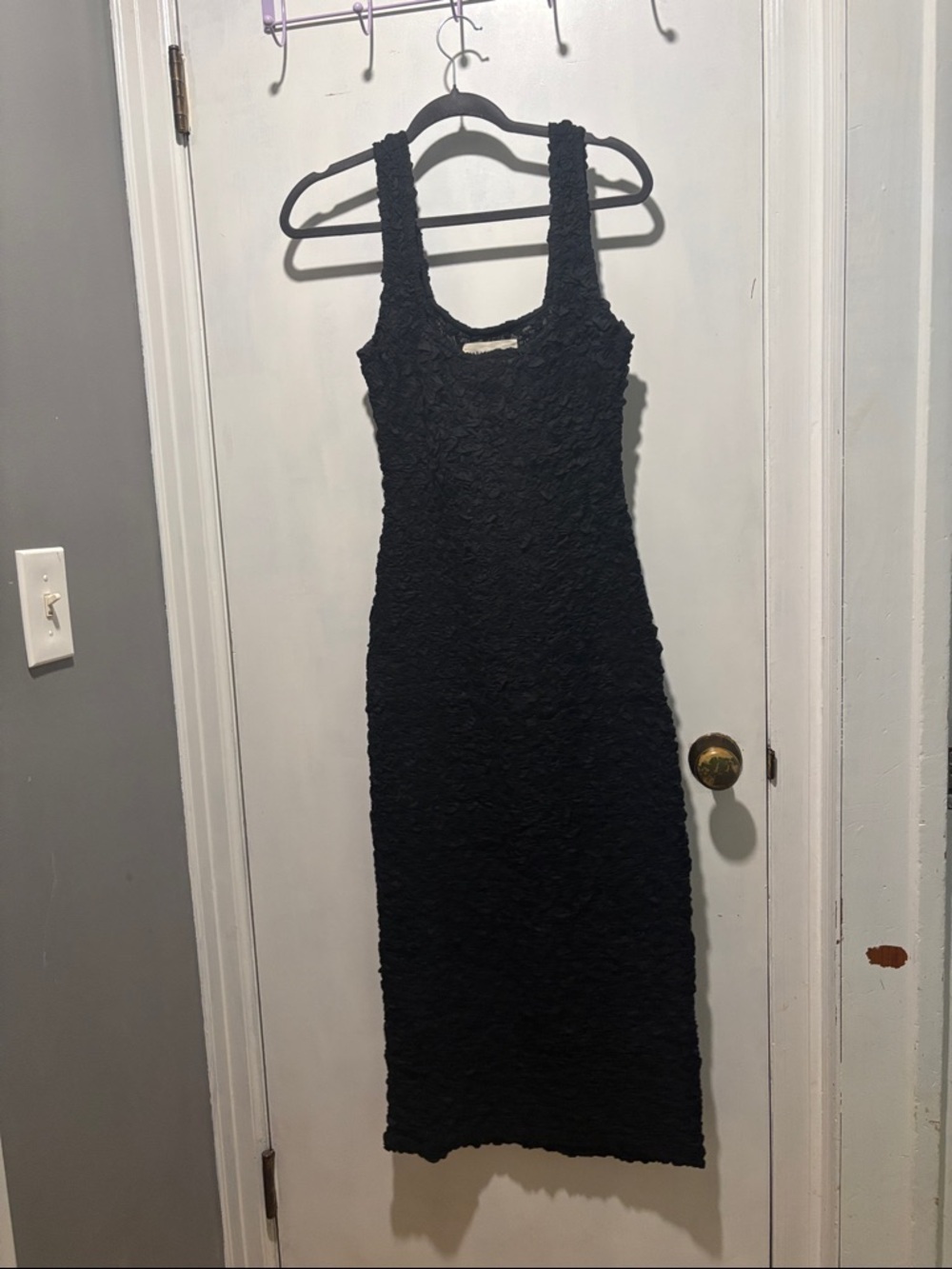 MARA HOFFMAN Sloan popcorn midi sleeveless dress size medium